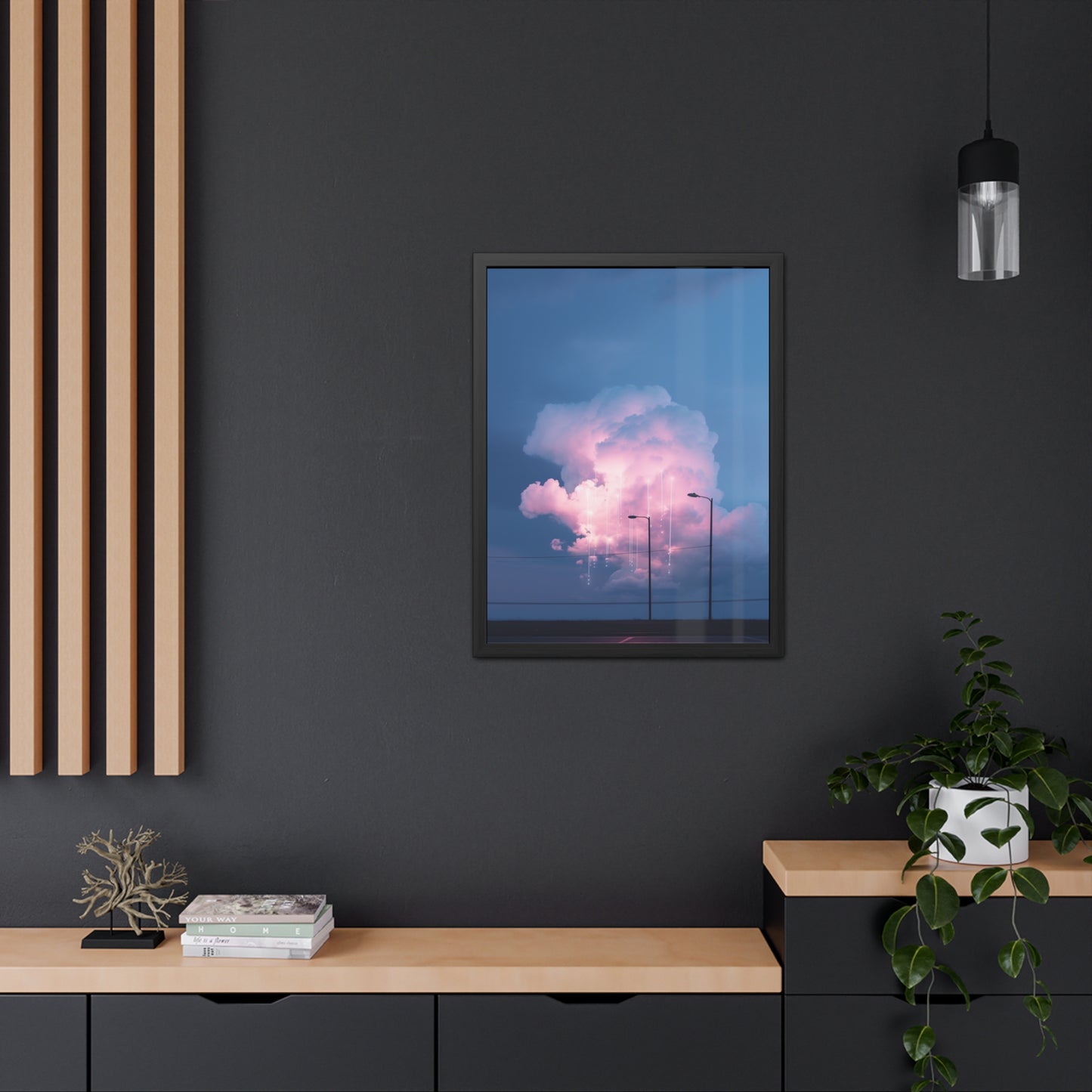 Neon Pink Framed art inspo - Framed Poster