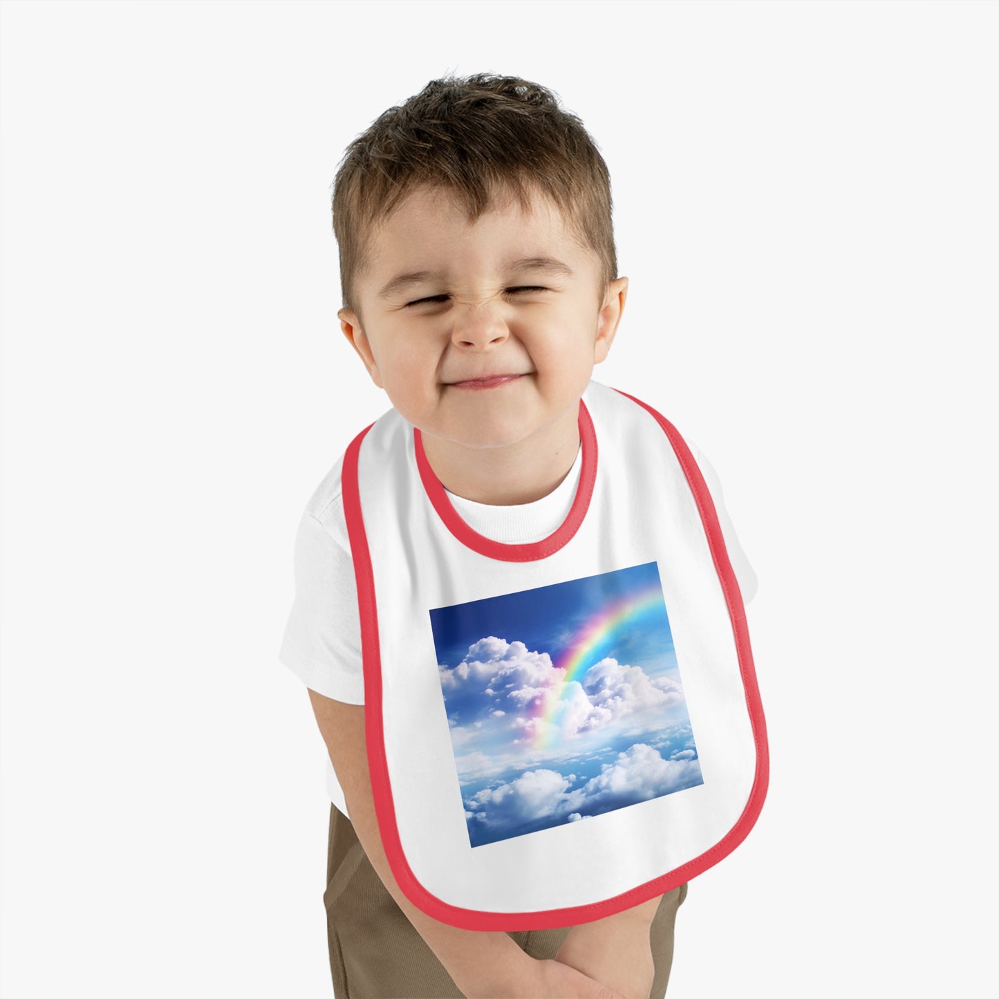 Rainbow Clouds - Baby Bib