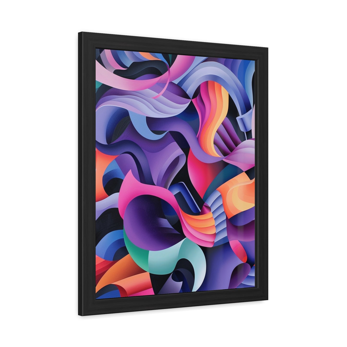 Purple Geometric - Framed Art