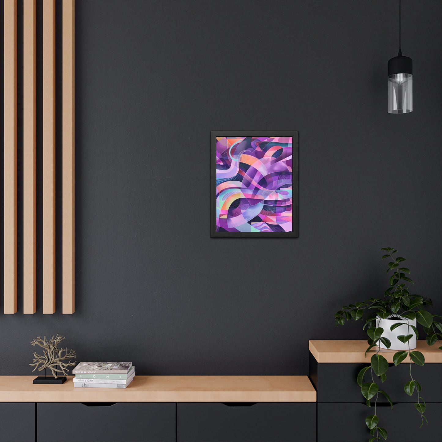 Geometric Purple- Framed Poster