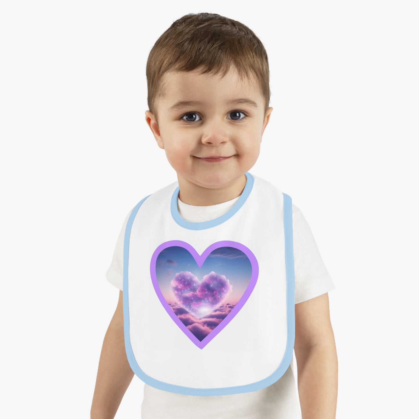 Heart Cloud 9 Neon  - Baby Bib