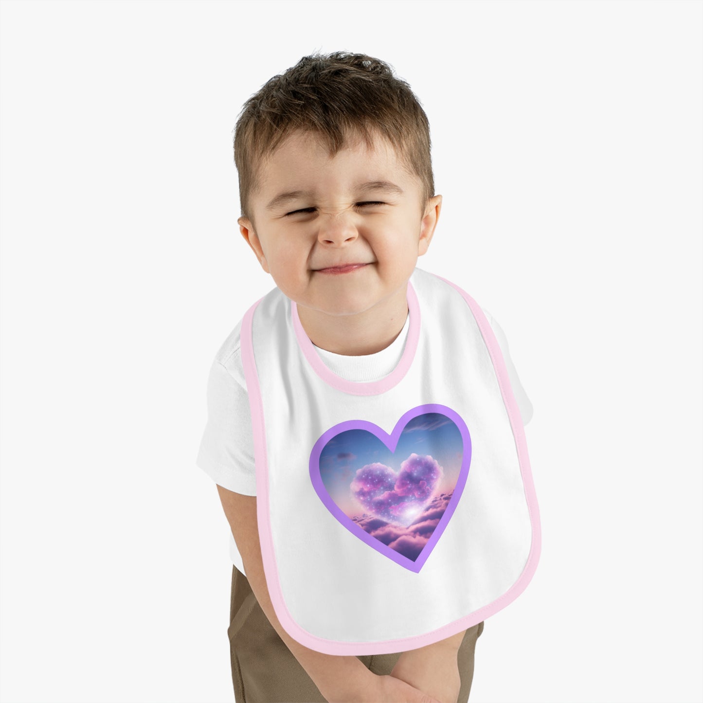 Heart Cloud 9 Neon  - Baby Bib