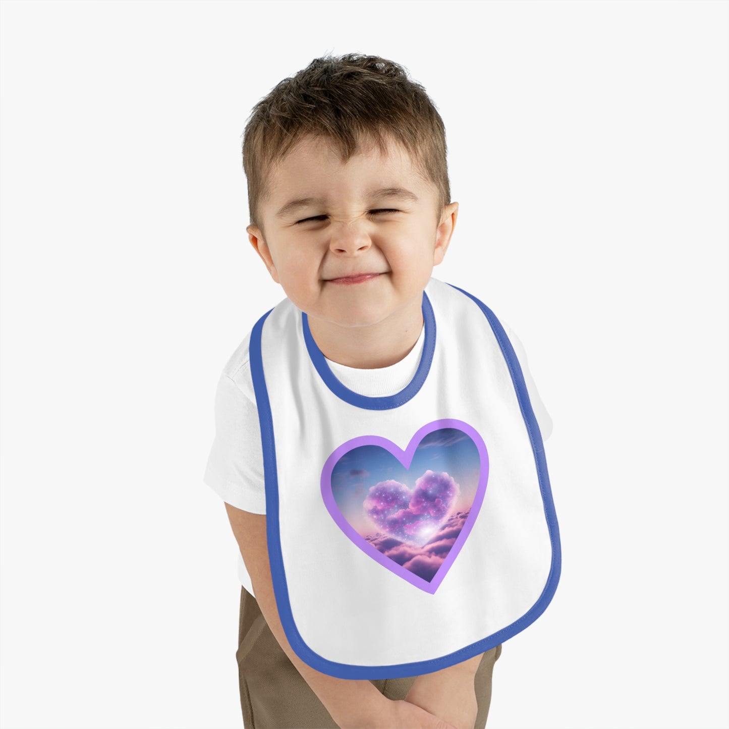 Heart Cloud 9 Neon  - Baby Bib