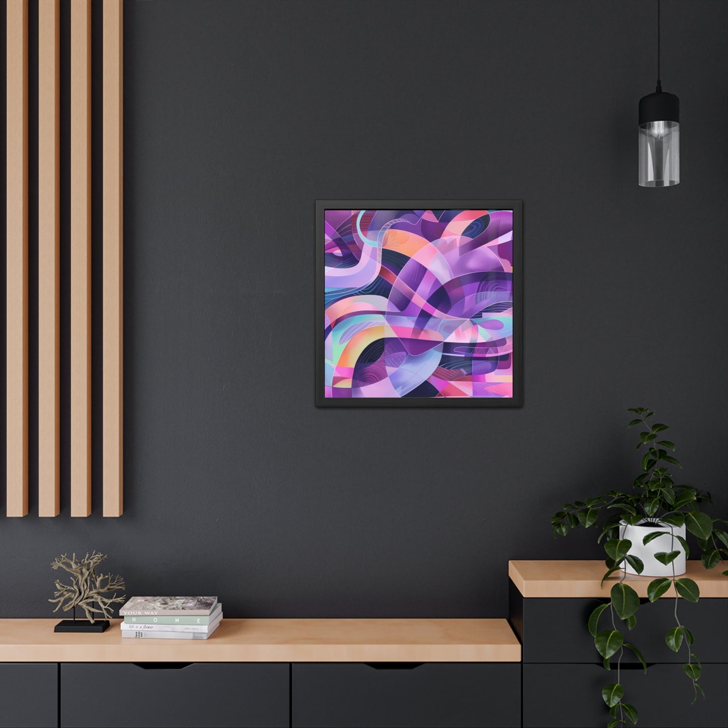 Geometric Purple- Framed Poster