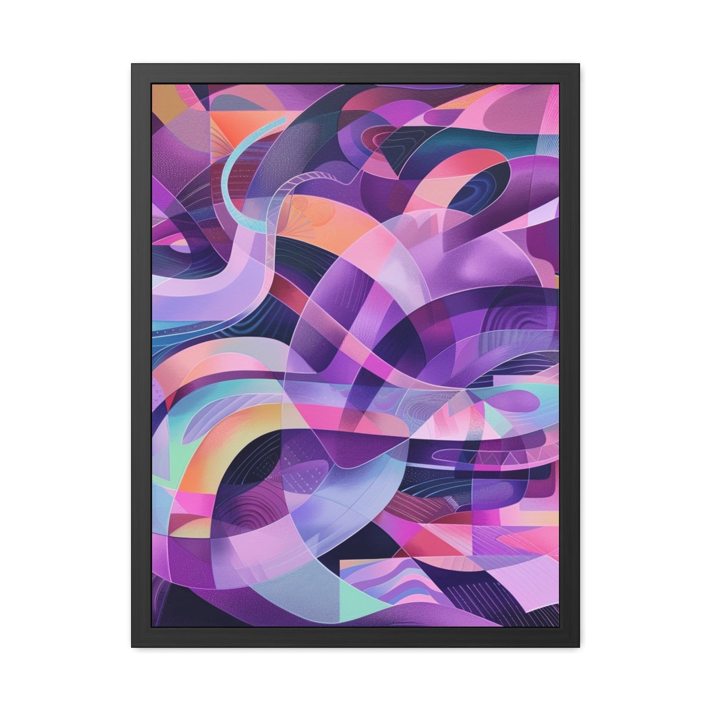 Geometric Purple- Framed Poster