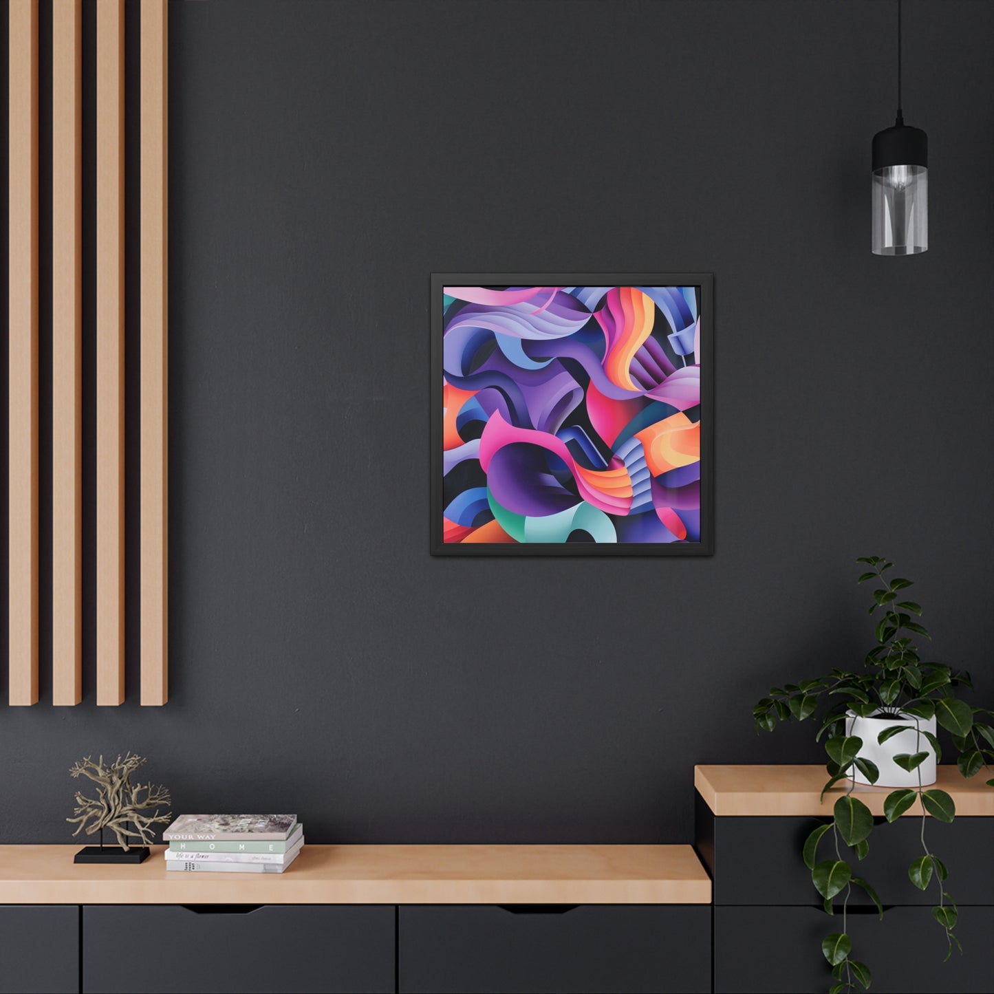 Geometric Purple - Framed Poster