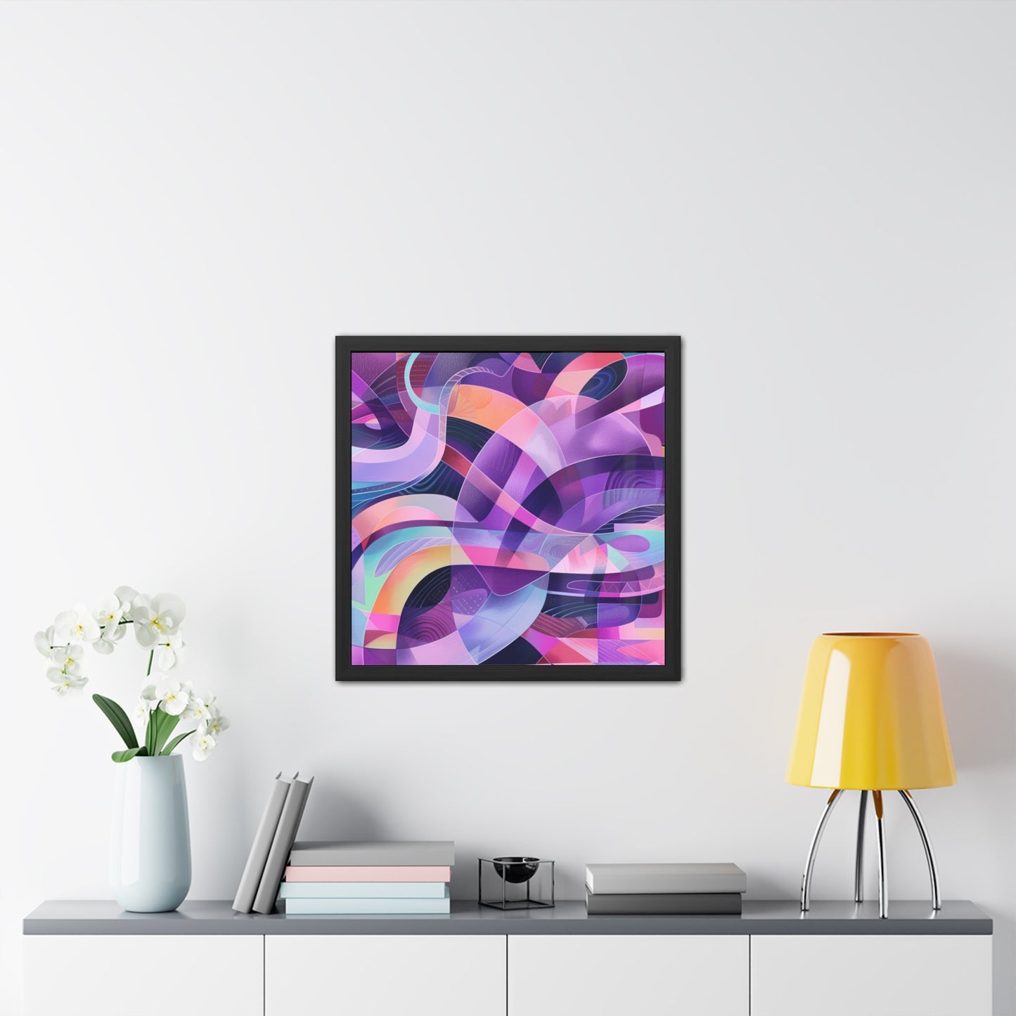 Geometric Purple- Framed Poster