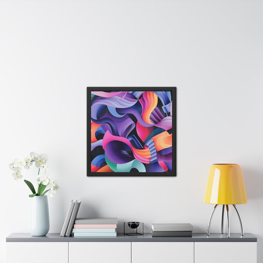 Geometric Purple - Framed Poster