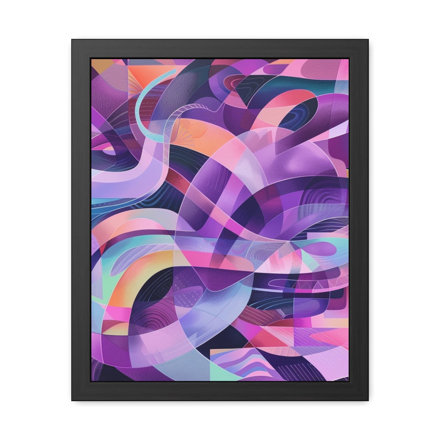 Geometric Purple- Framed Poster