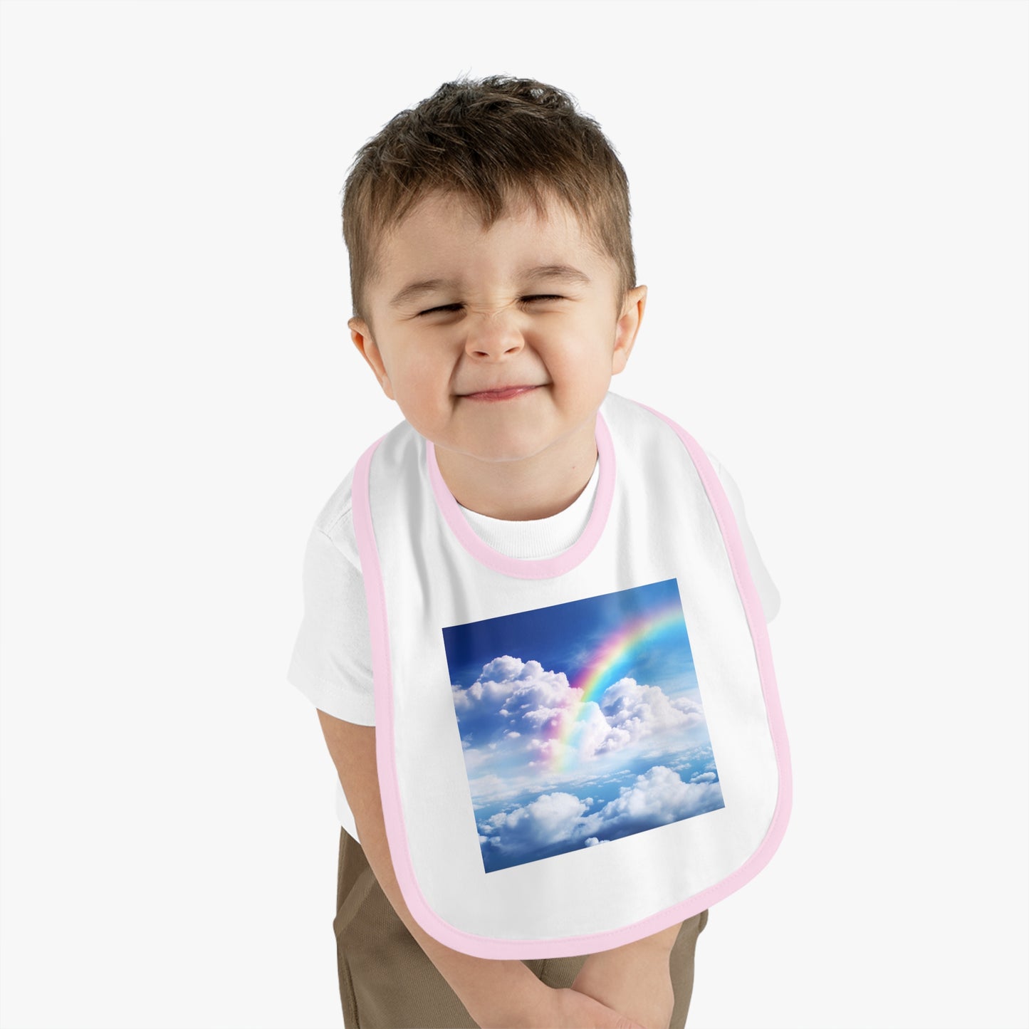 Rainbow Clouds  - Baby Bib