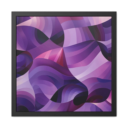 Purple Geometric  - Framed Art