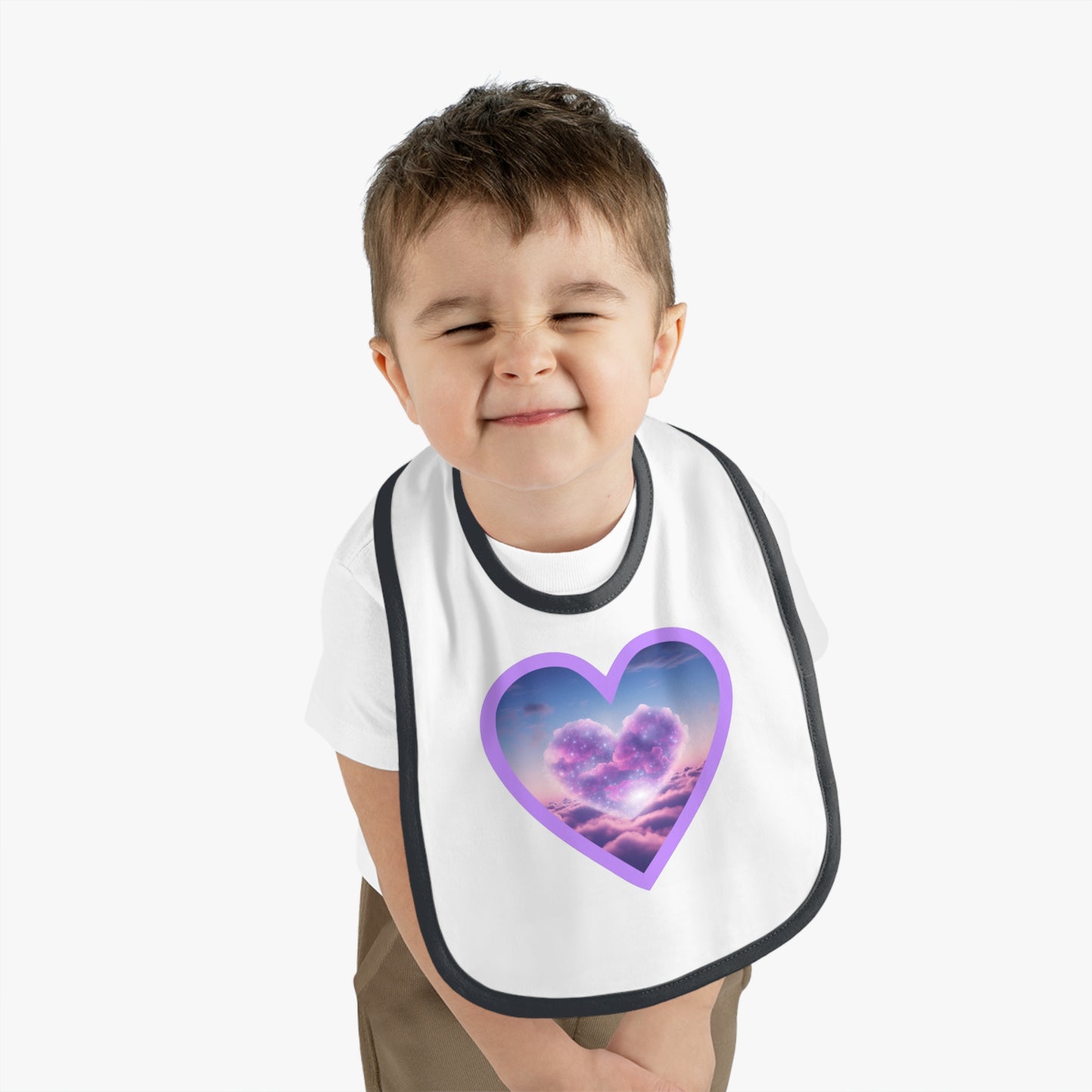 Heart Cloud 9 Neon  - Baby Bib