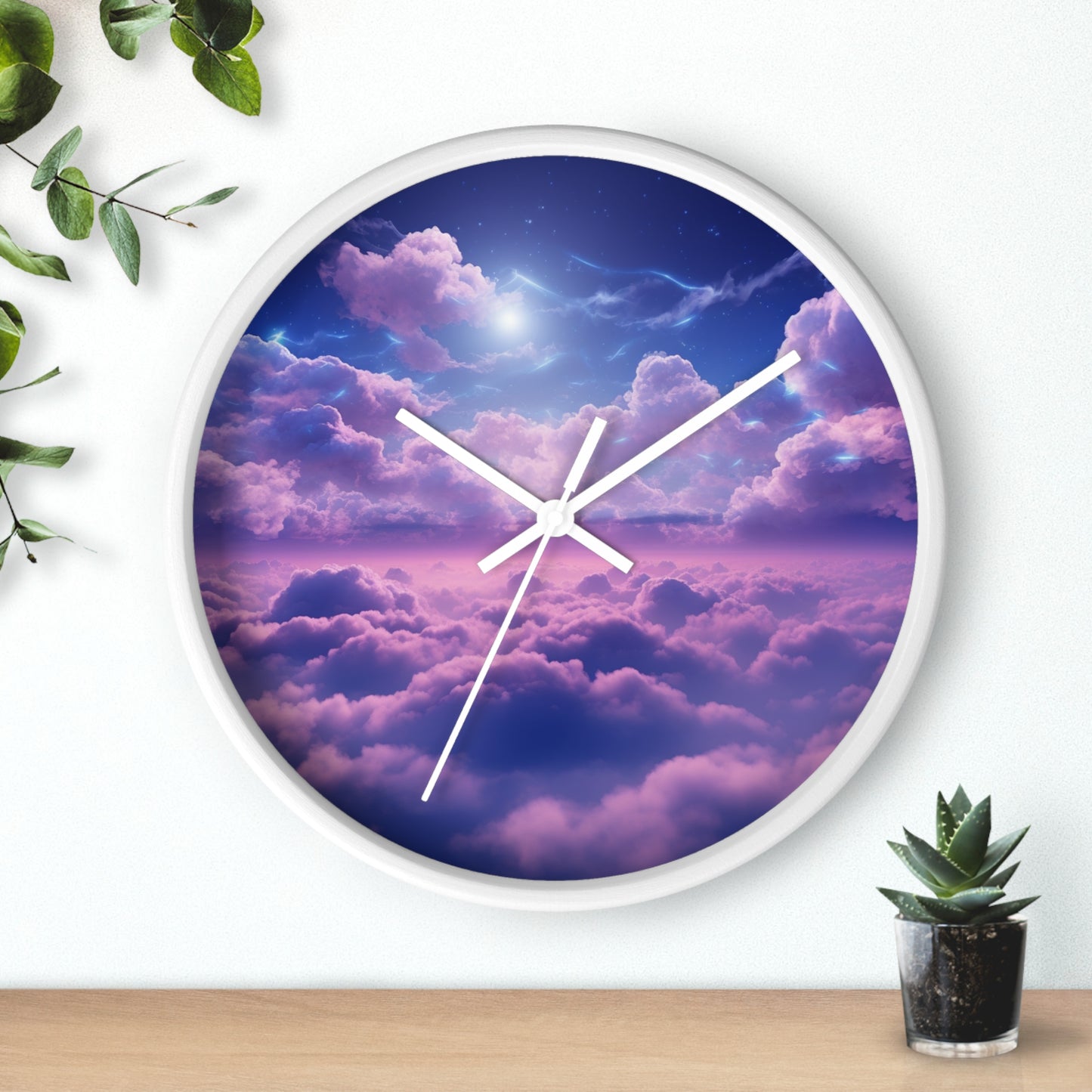 Purple Skies Escapade - Clock Art