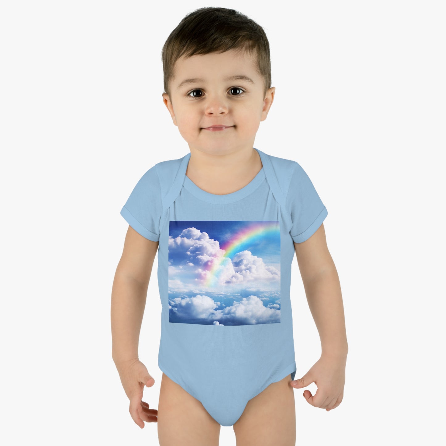 rainbow clouds   - Infant Baby Onsie