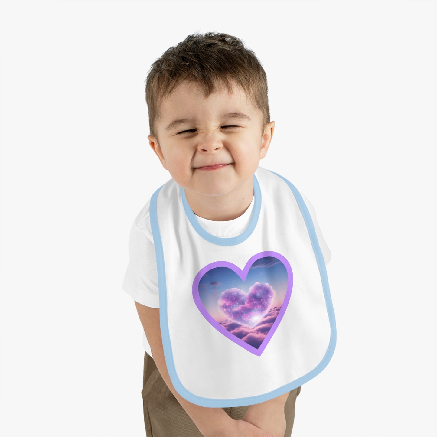 Heart Cloud 9 Neon  - Baby Bib