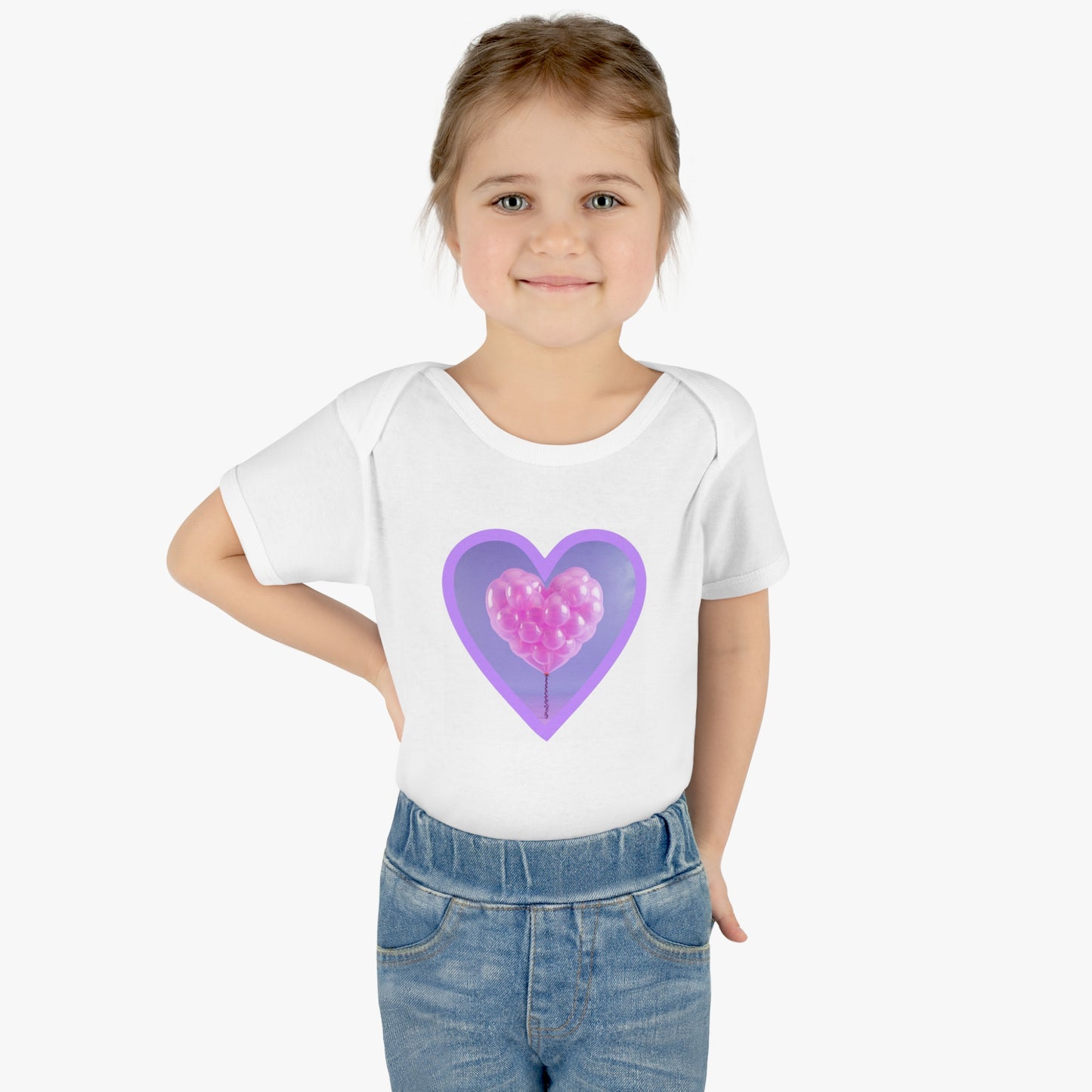 Baby Pink Girl Heart - Infant Baby-Suit