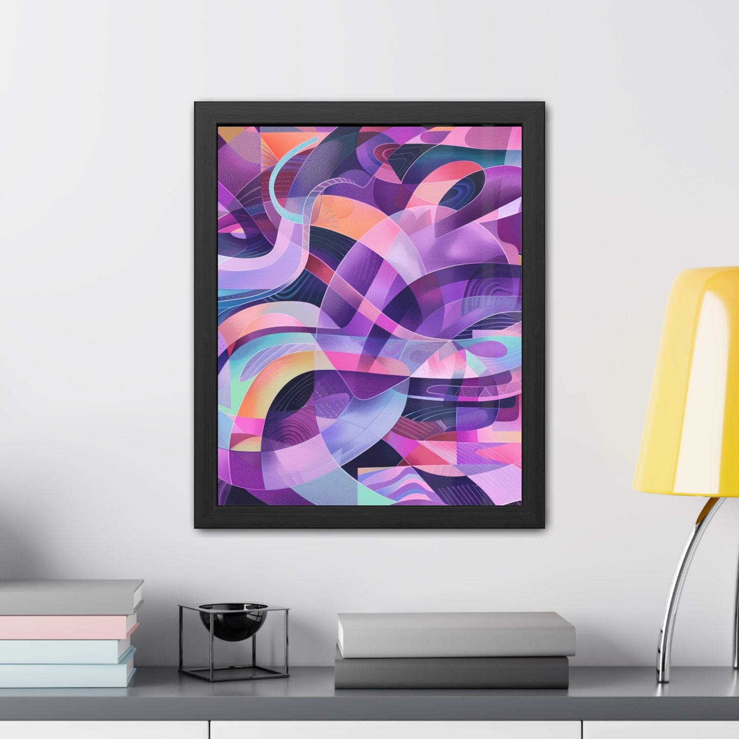 Geometric Purple- Framed Poster