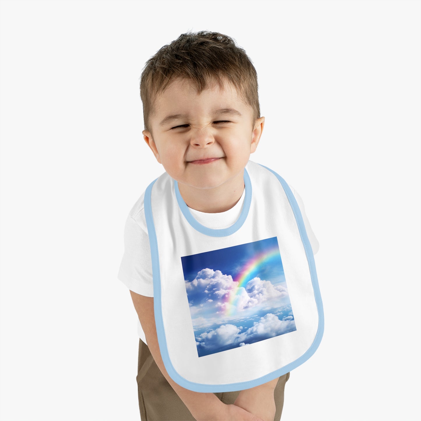 Rainbow Clouds  - Baby Bib