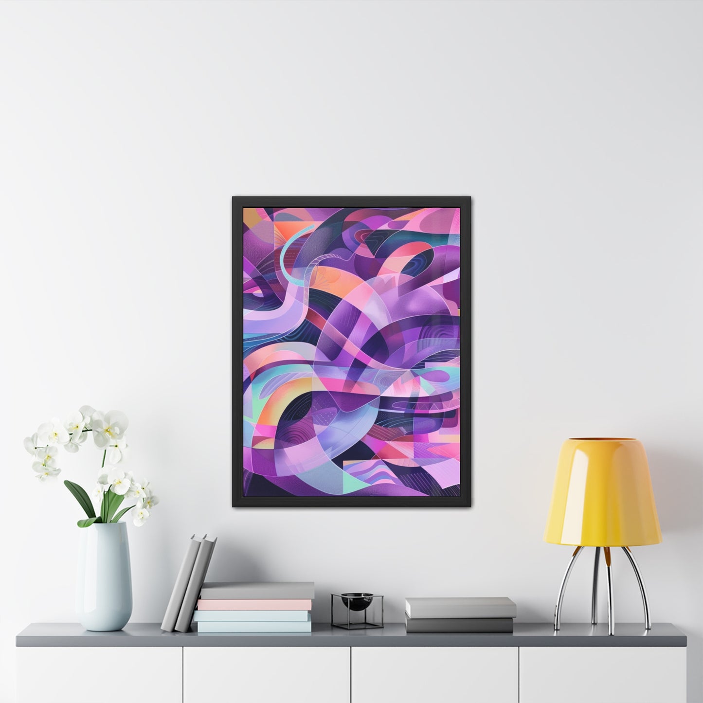 Geometric Purple- Framed Poster