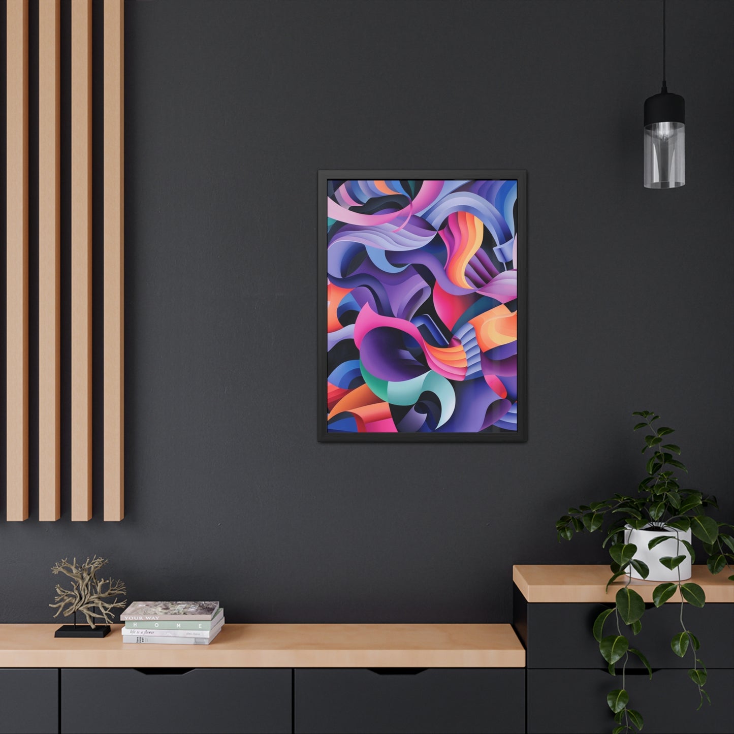 Geometric Purple - Framed Poster