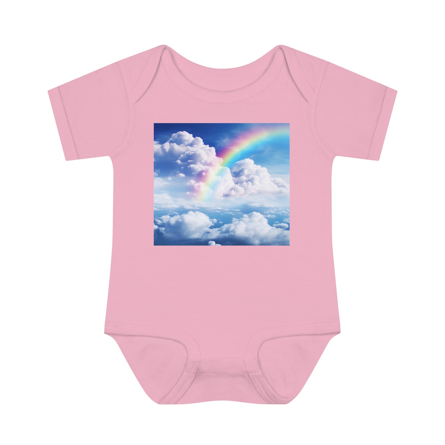 rainbow clouds   - Infant Baby Onsie