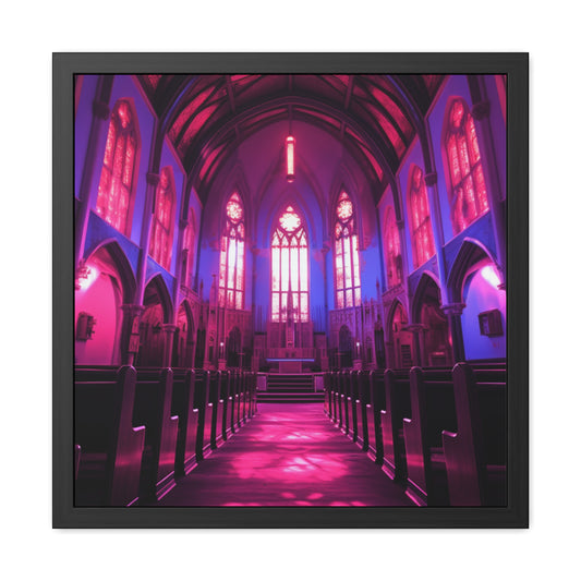 Abandoned Church Cosplay Art. - Framed Poster