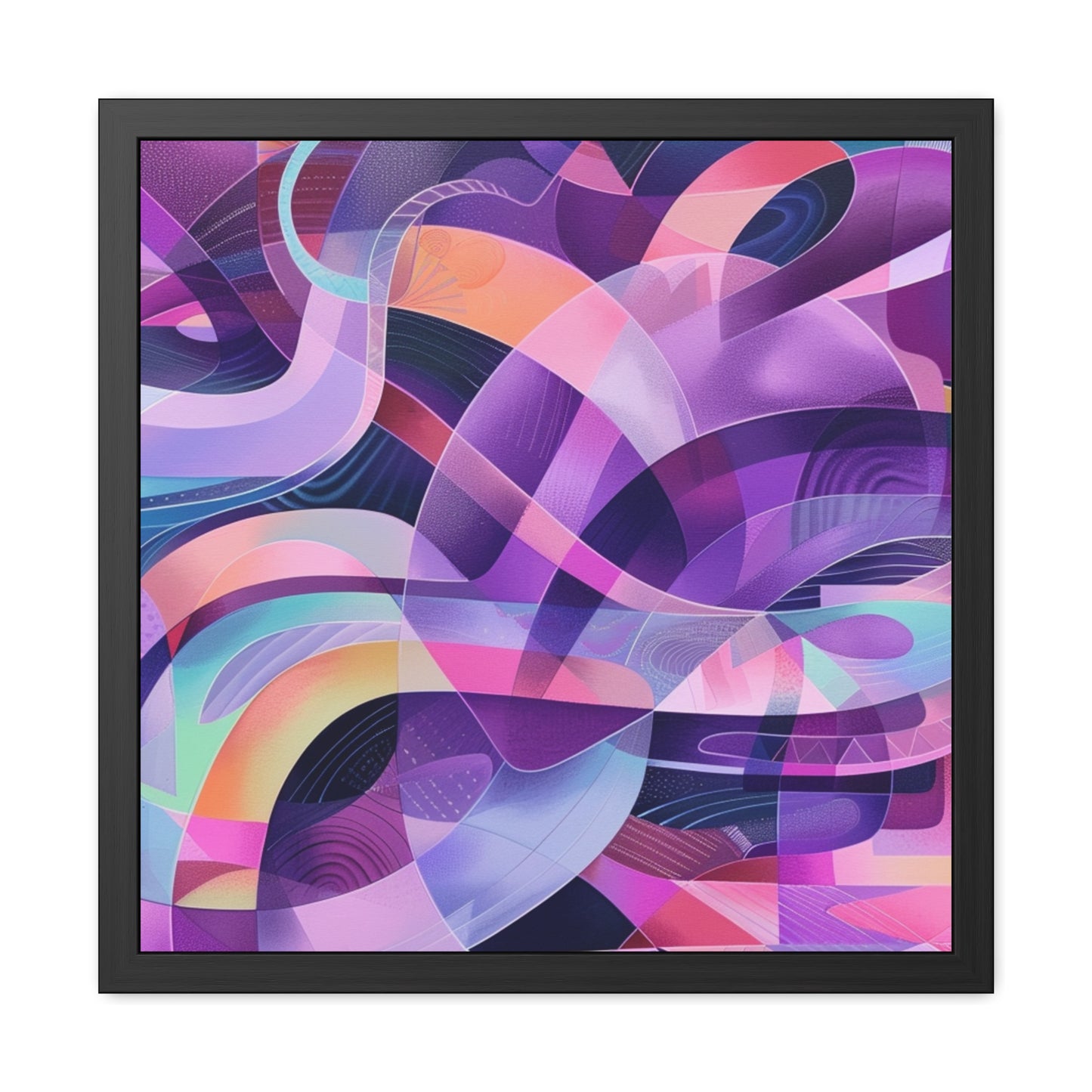 Geometric Purple- Framed Poster