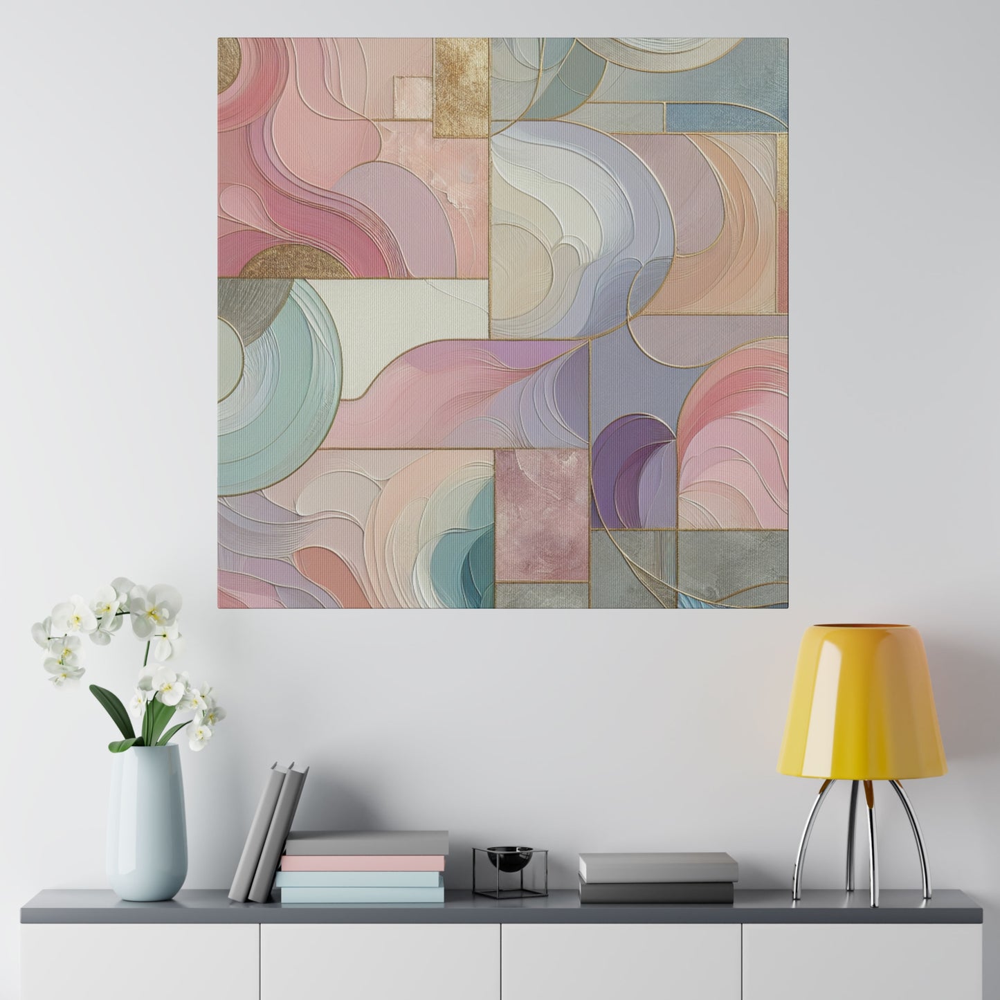 Pastel Watercolor Abstract - Canvas Art