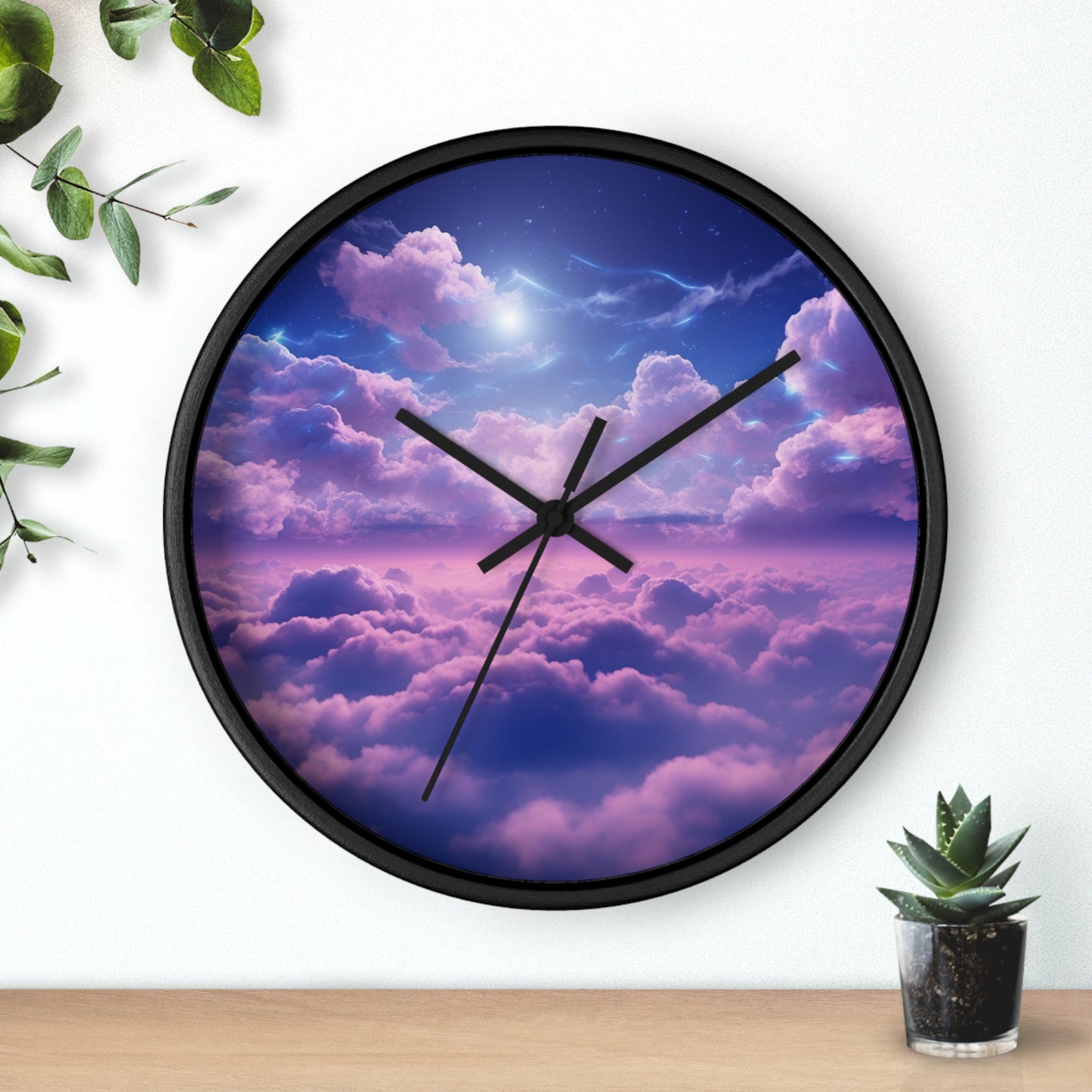 Purple Skies Escapade - Clock Art