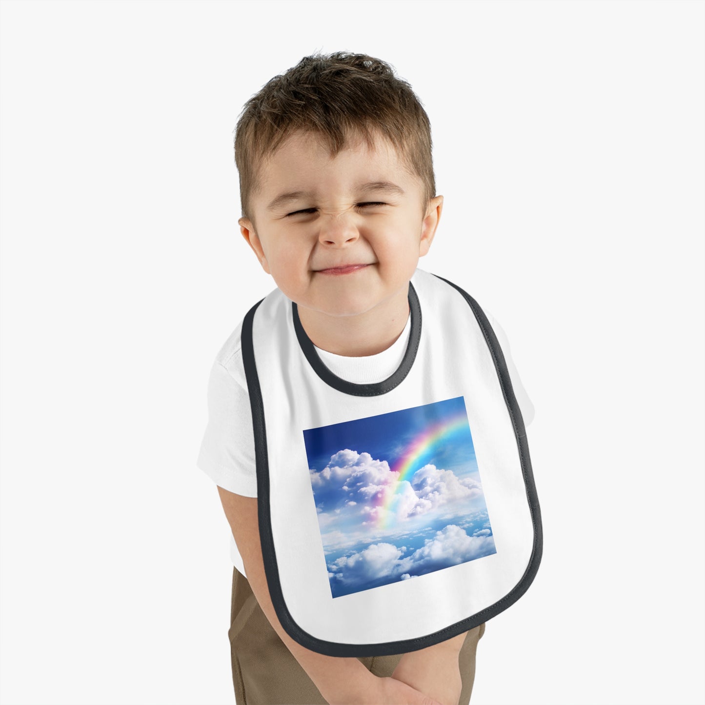 Rainbow Clouds  - Baby Bib