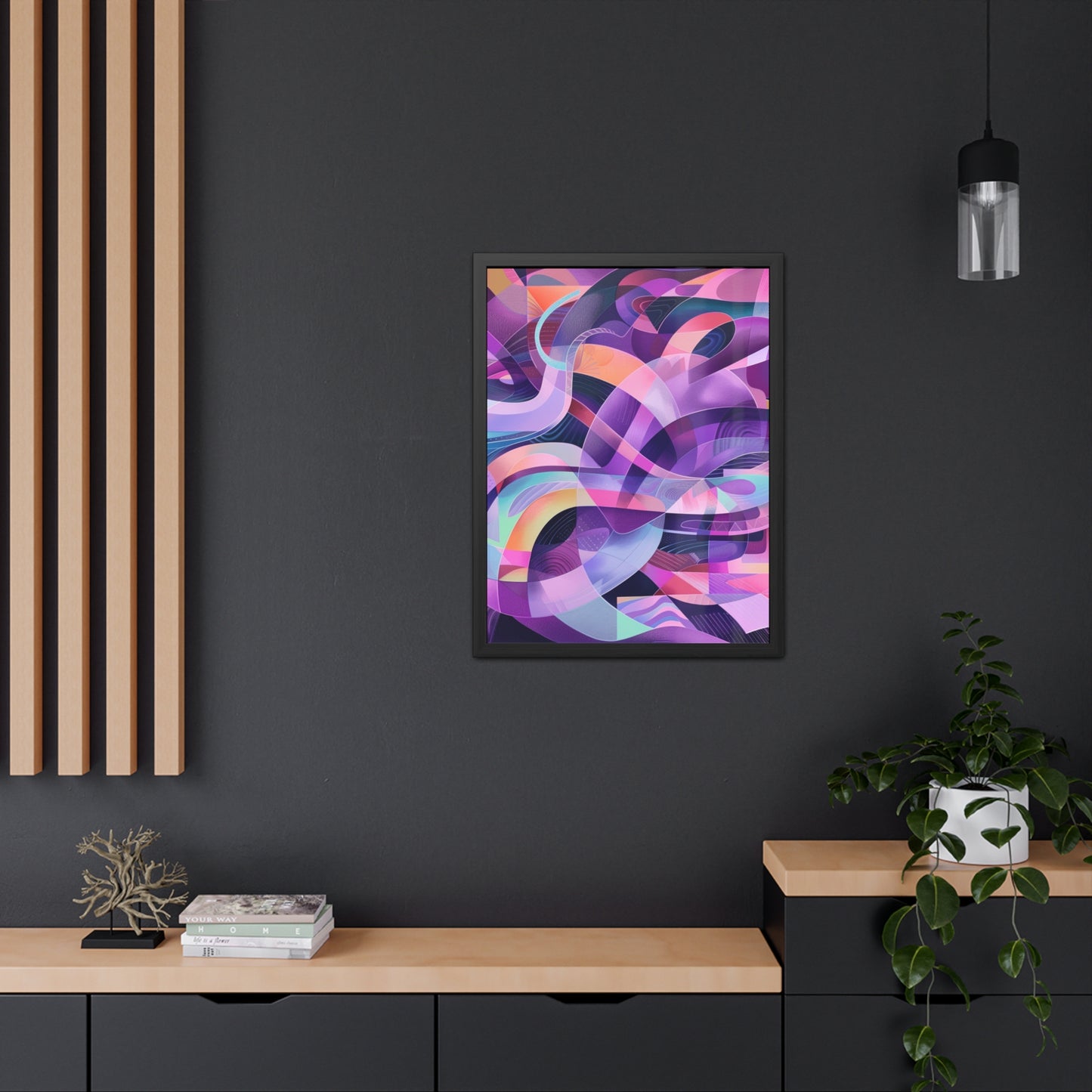 Geometric Purple- Framed Poster