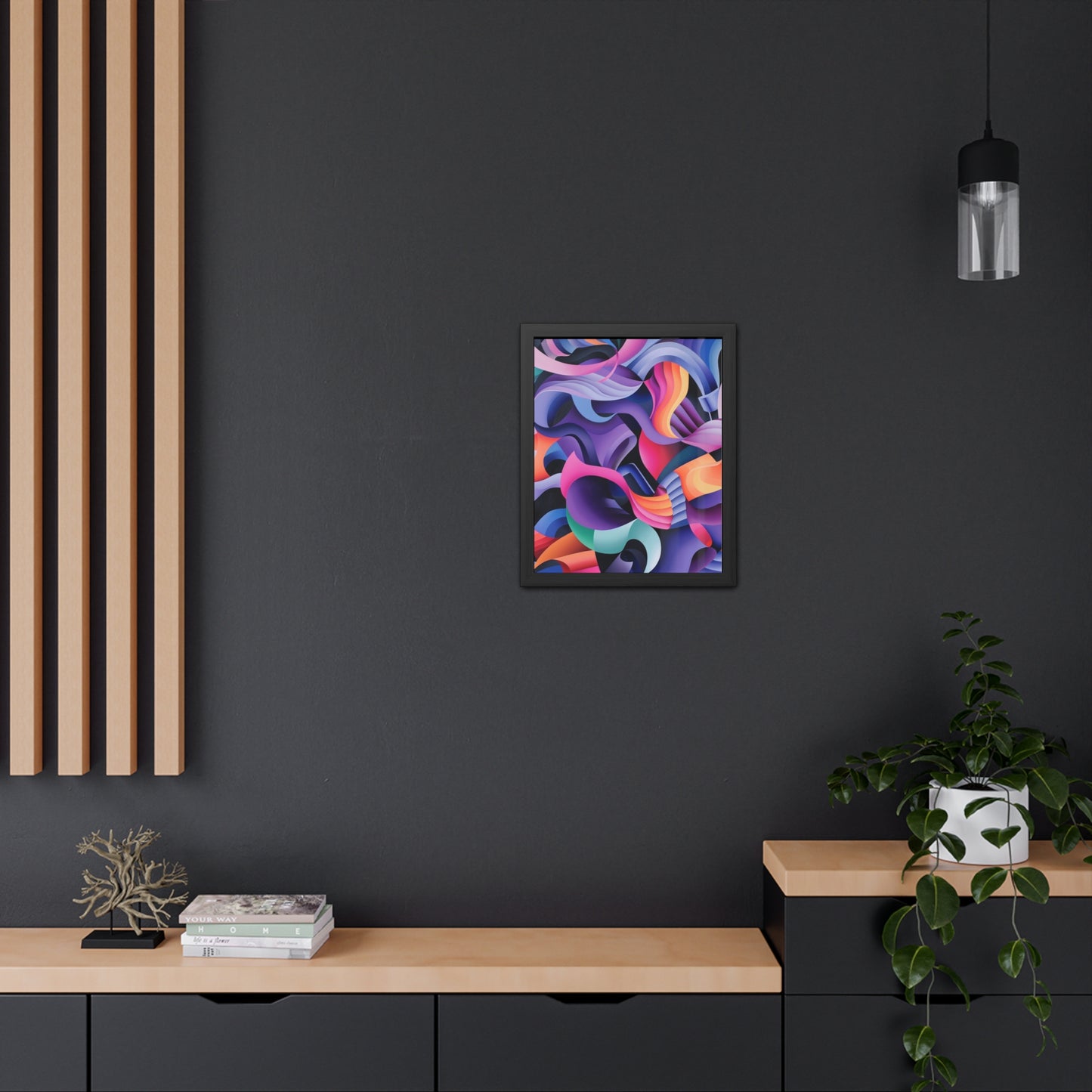 Geometric Purple - Framed Poster