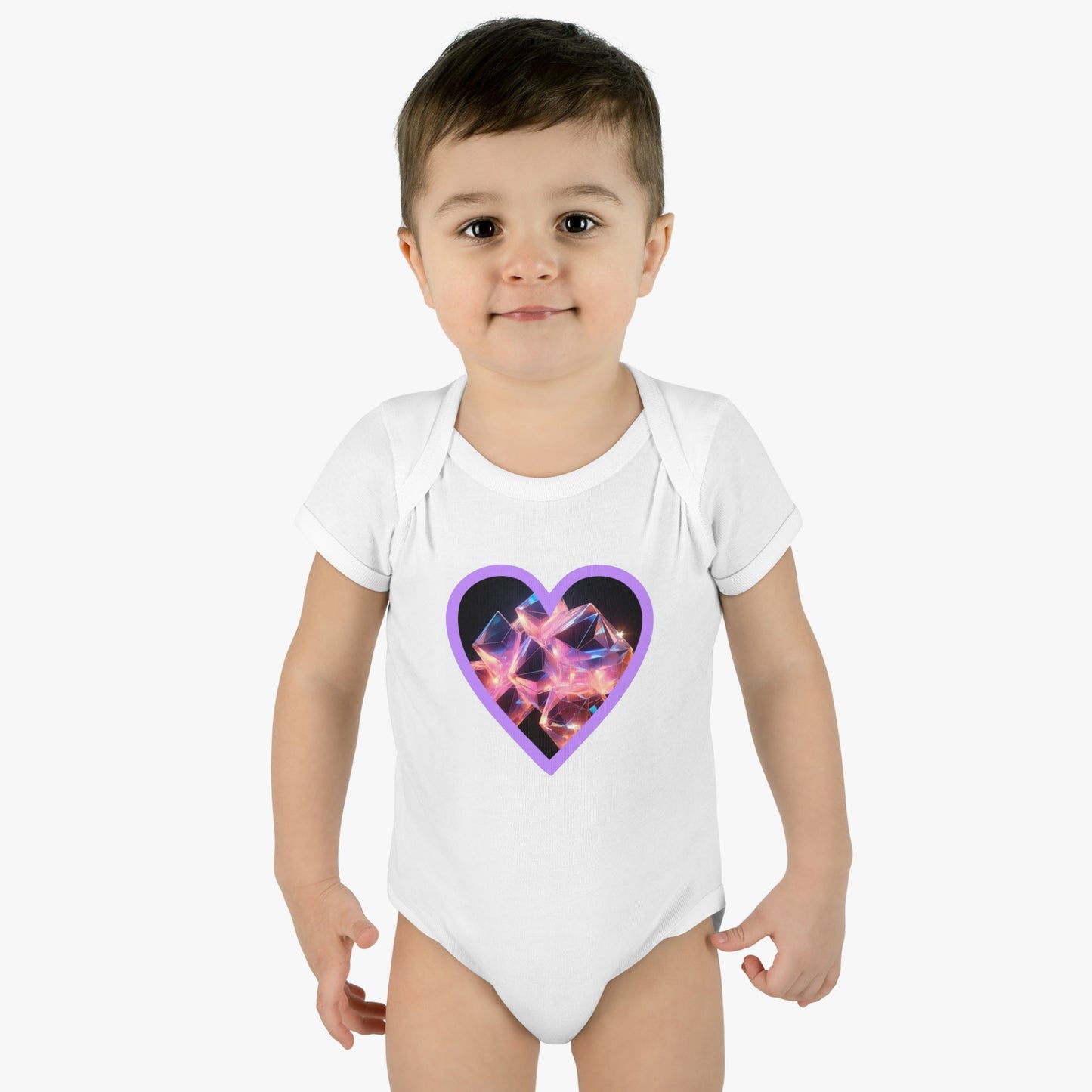 Neon Encased Diamonds Baby Onesie