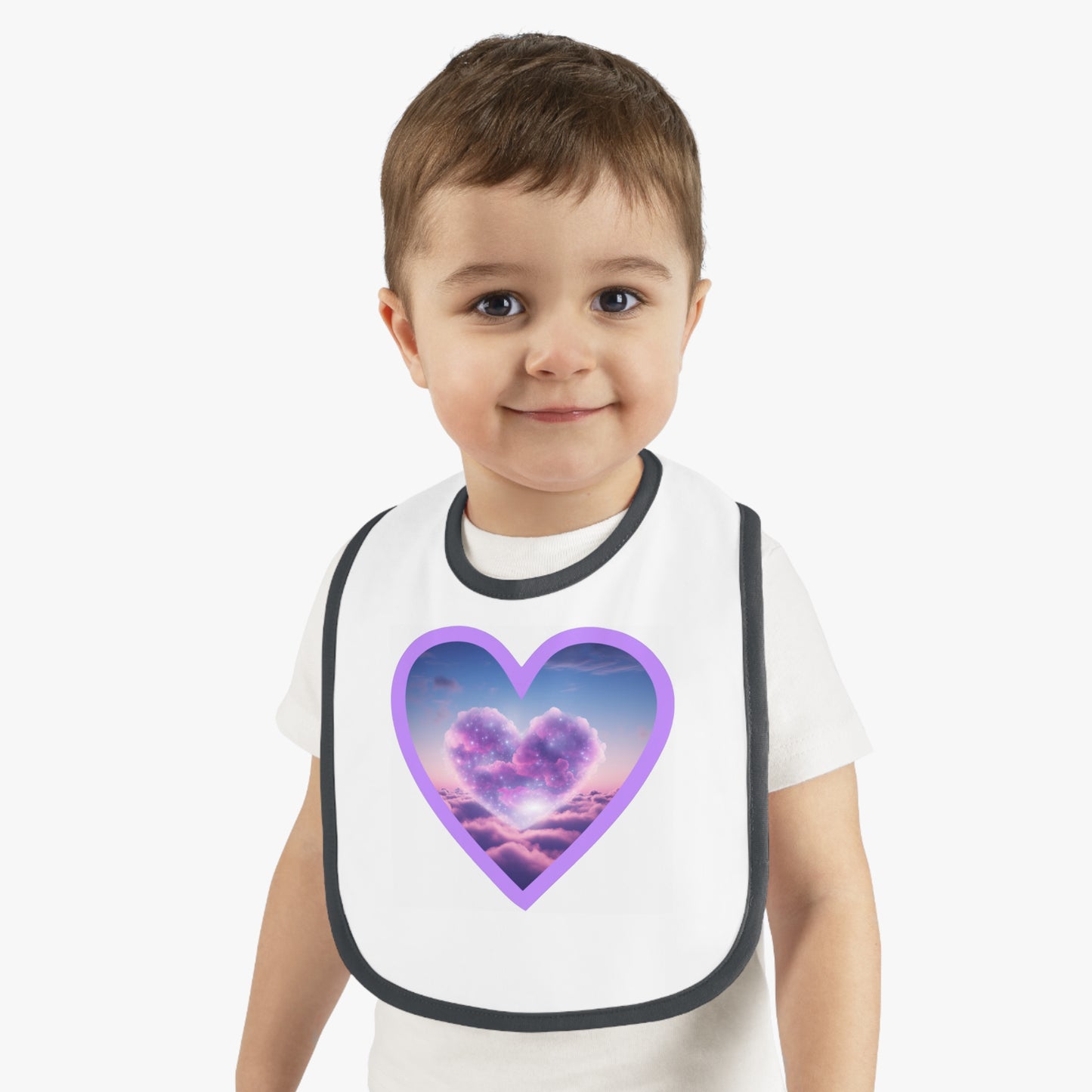 Heart Cloud 9 Neon  - Baby Bib